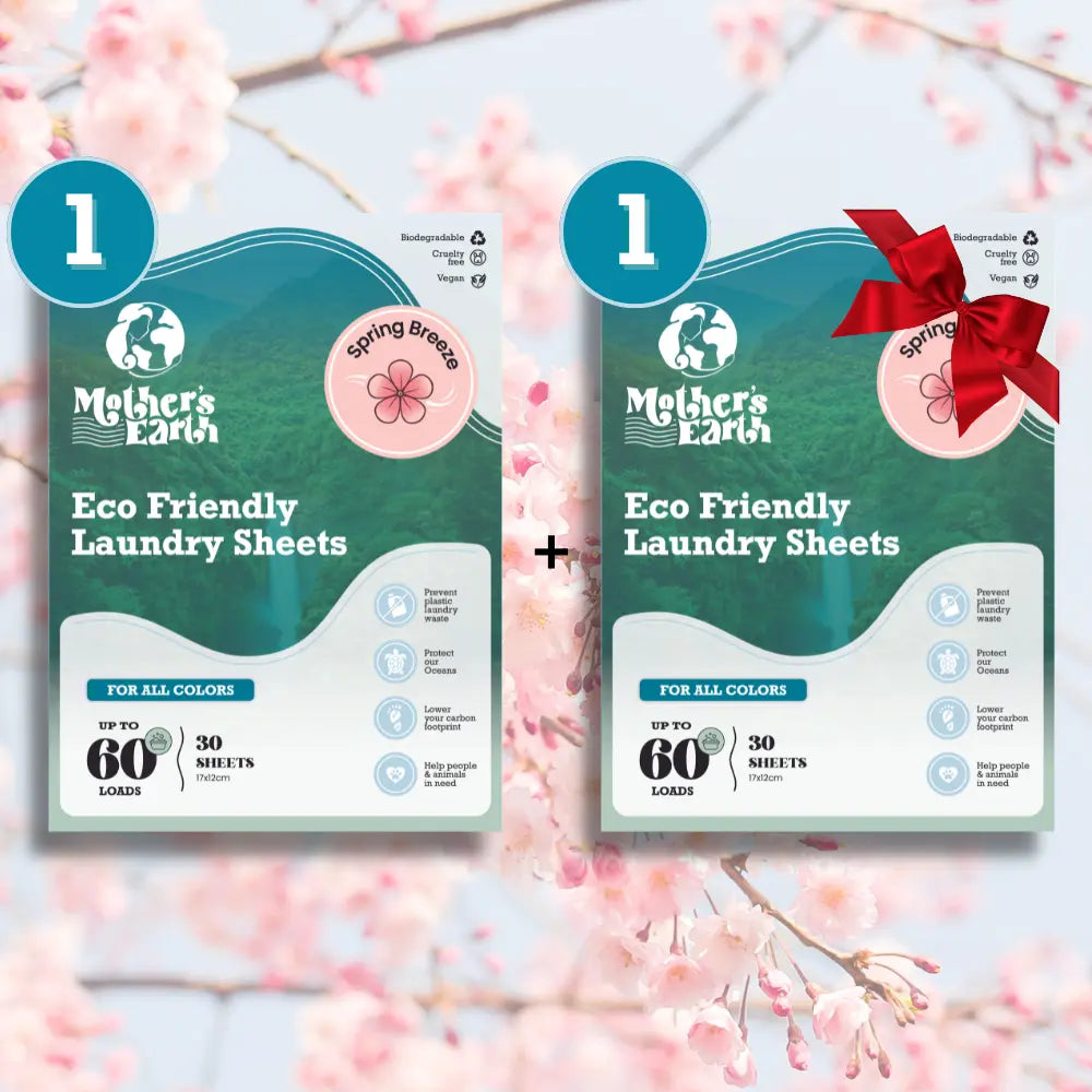 Eco-Friendly Laundry Sheets 1 + 1 FREE Mother's Earth NL