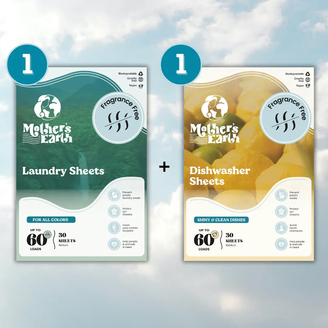Eco-Friendly Laundry Sheets + Dishwasher Sheets Mother's Earth