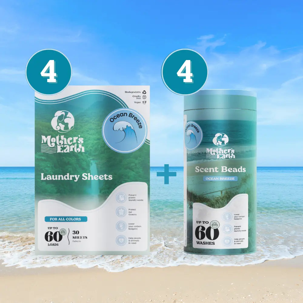 Eco-Friendly Laundry Sheets + Scent Beads Value Bundle Mother's Earth