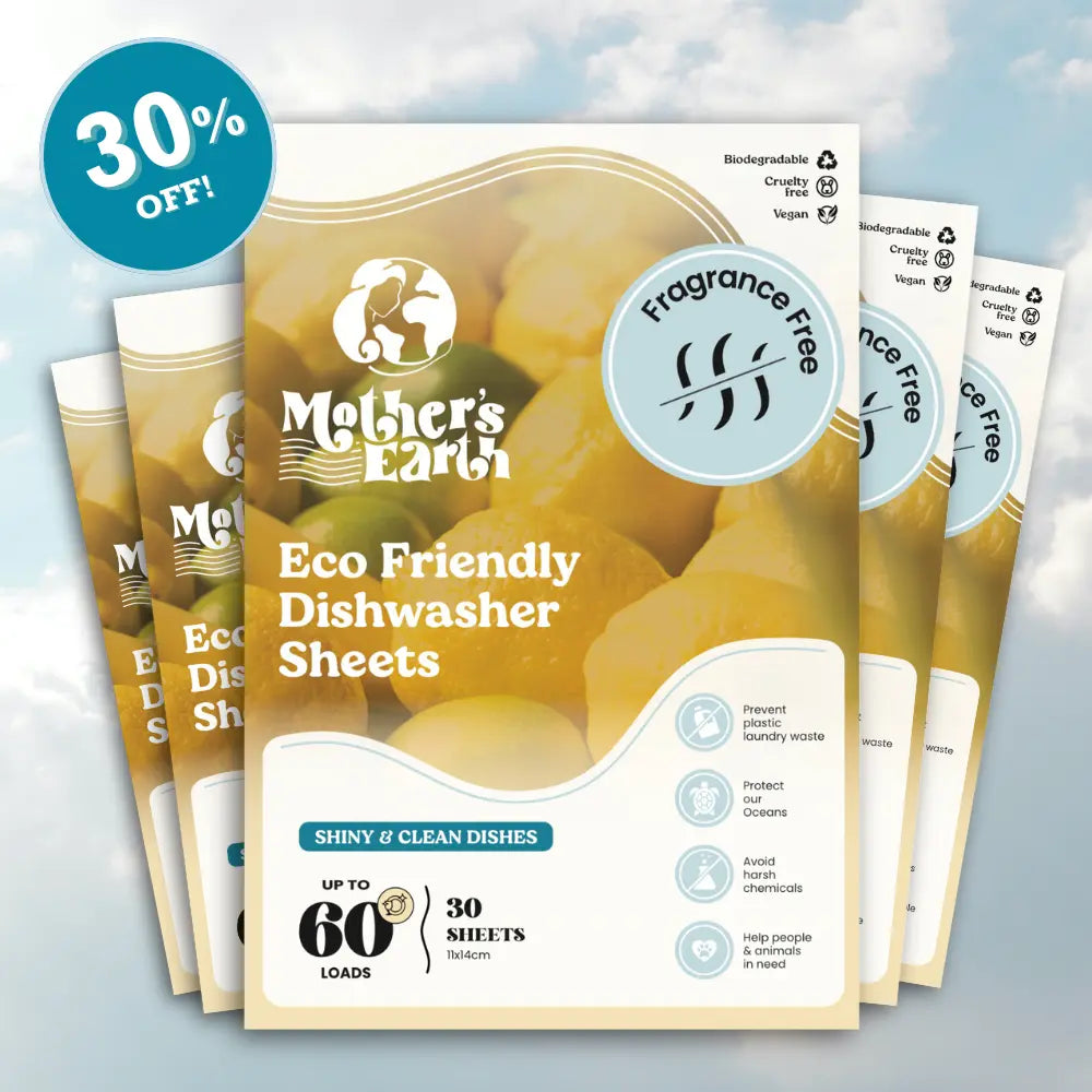 Eco-Friendly Dishwasher Sheets | 300 Washes Mother's Earth