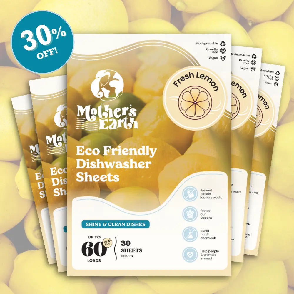 Eco-Friendly Dishwasher Sheets | 300 Washes Mother's Earth