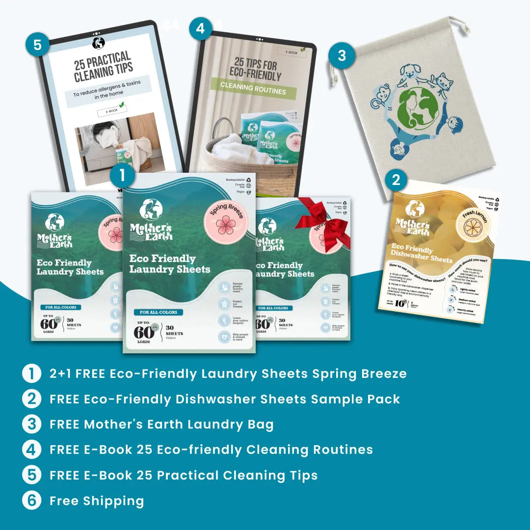 Laundry Detergent Sheets | 180 Washes + Free Gifts Mother's Earth Worldwide