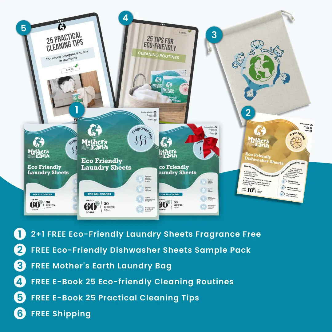 Laundry Detergent Sheets | 180 Washes + Free Gifts Mother's Earth Worldwide