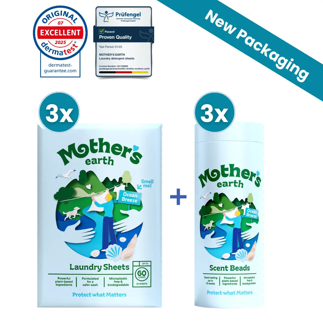Eco-Friendly Laundry Sheets + Scent Beads Value Bundle Mother's Earth