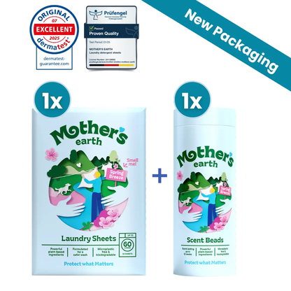 Eco-Friendly Laundry Sheets + Scent Beads Value Bundle Mother's Earth