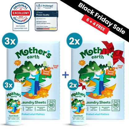 Eco-Friendly Laundry Sheets + Scent Beads - Black Friday Mother's Earth