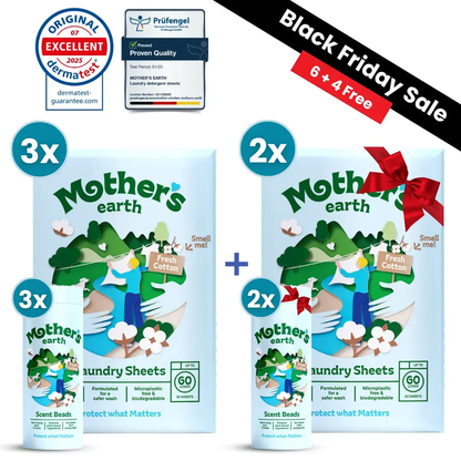 Eco-Friendly Laundry Sheets + Scent Beads - Black Friday Mother's Earth