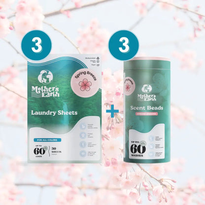 Eco-Friendly Laundry Sheets + Scent Beads Value Bundle Mother's Earth