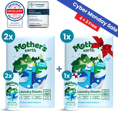 Eco-Friendly Laundry Sheets + Scent Beads Mother's Earth
