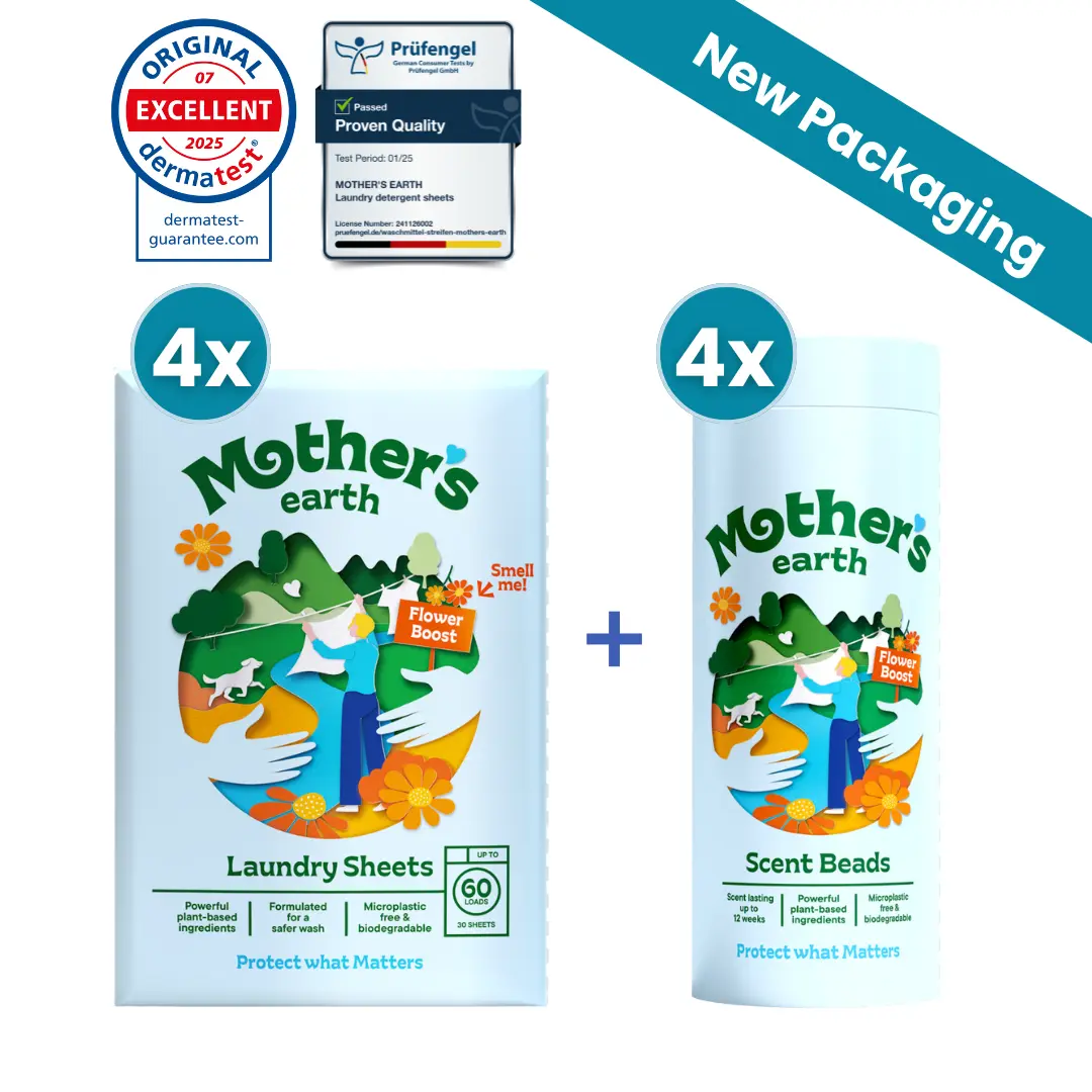 Eco-Friendly Laundry Sheets + Scent Beads Value Bundle Mother's Earth