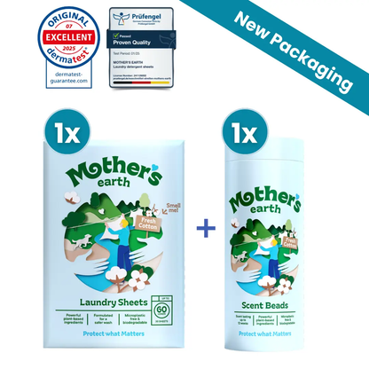 Eco-Friendly Laundry Sheets + Scent Beads Value Bundle Mother's Earth