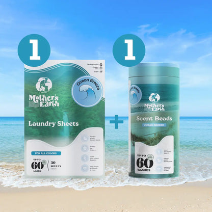 Eco-Friendly Laundry Sheets + Scent Beads Value Bundle Mother's Earth
