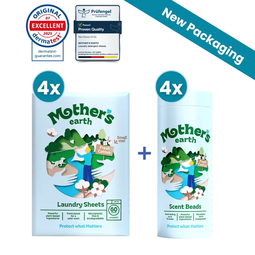 Eco-Friendly Laundry Sheets + Scent Beads Value Bundle Mother's Earth