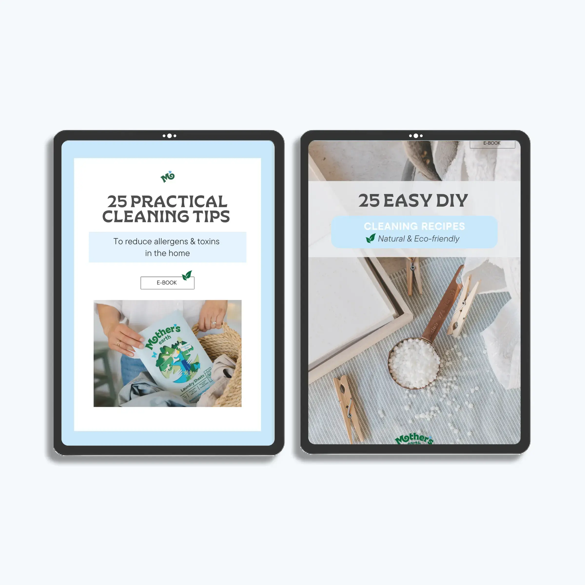 2 Ebooks - 50+ Cleaning Tips Mother's Earth Worldwide