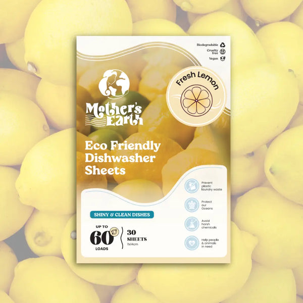 Eco-Friendly Dishwasher Sheets | 60 Washes Mother's Earth