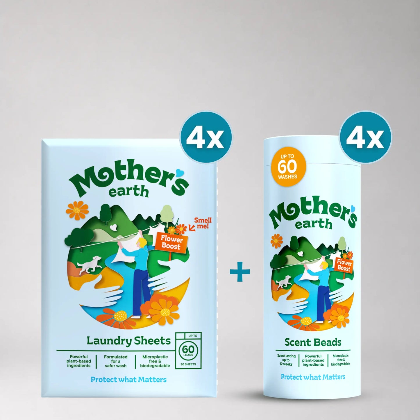 Eco-Friendly Laundry Sheets + Scent Beads Mother's Earth
