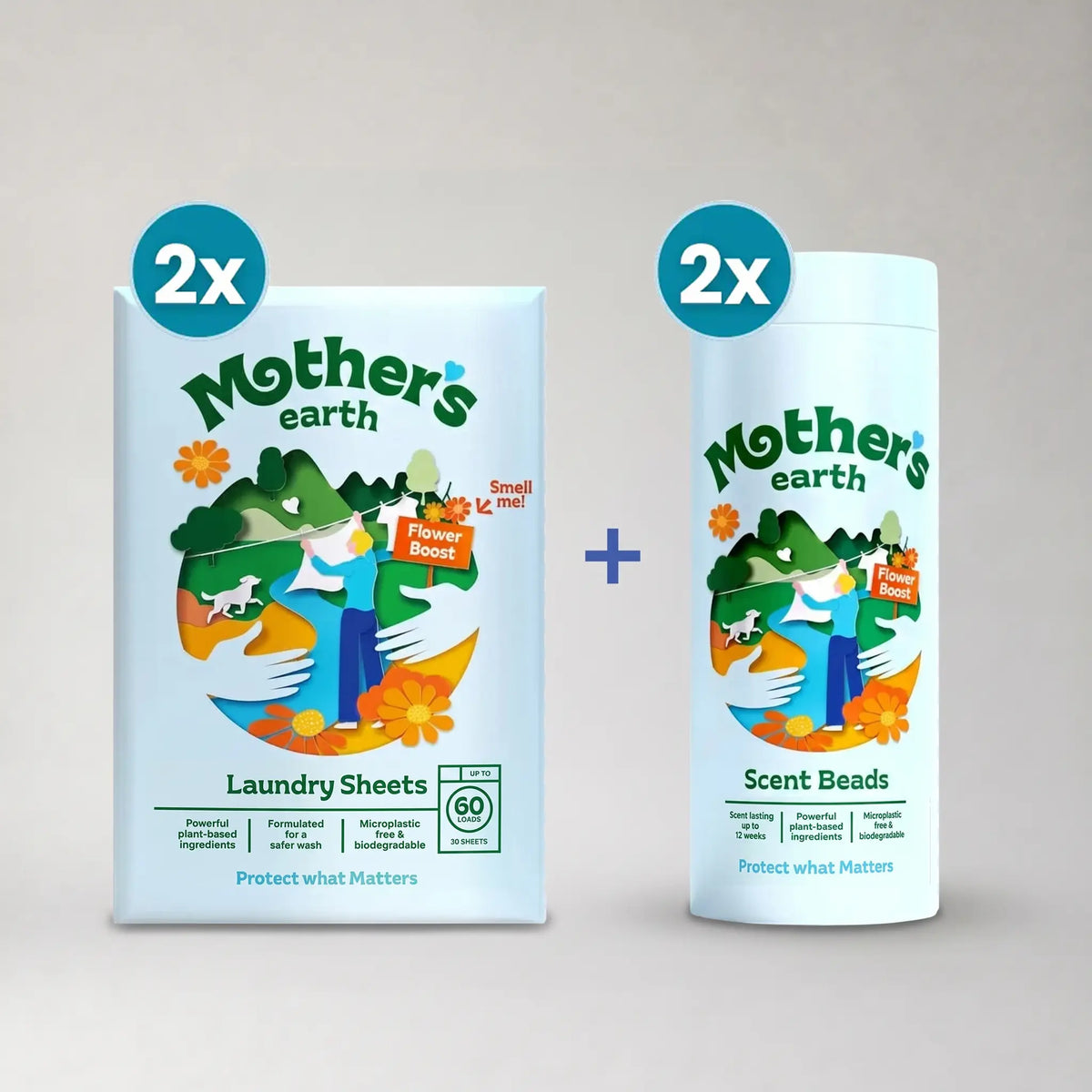 Eco-Friendly Laundry Sheets + Scent Beads Value Bundle Mother's Earth