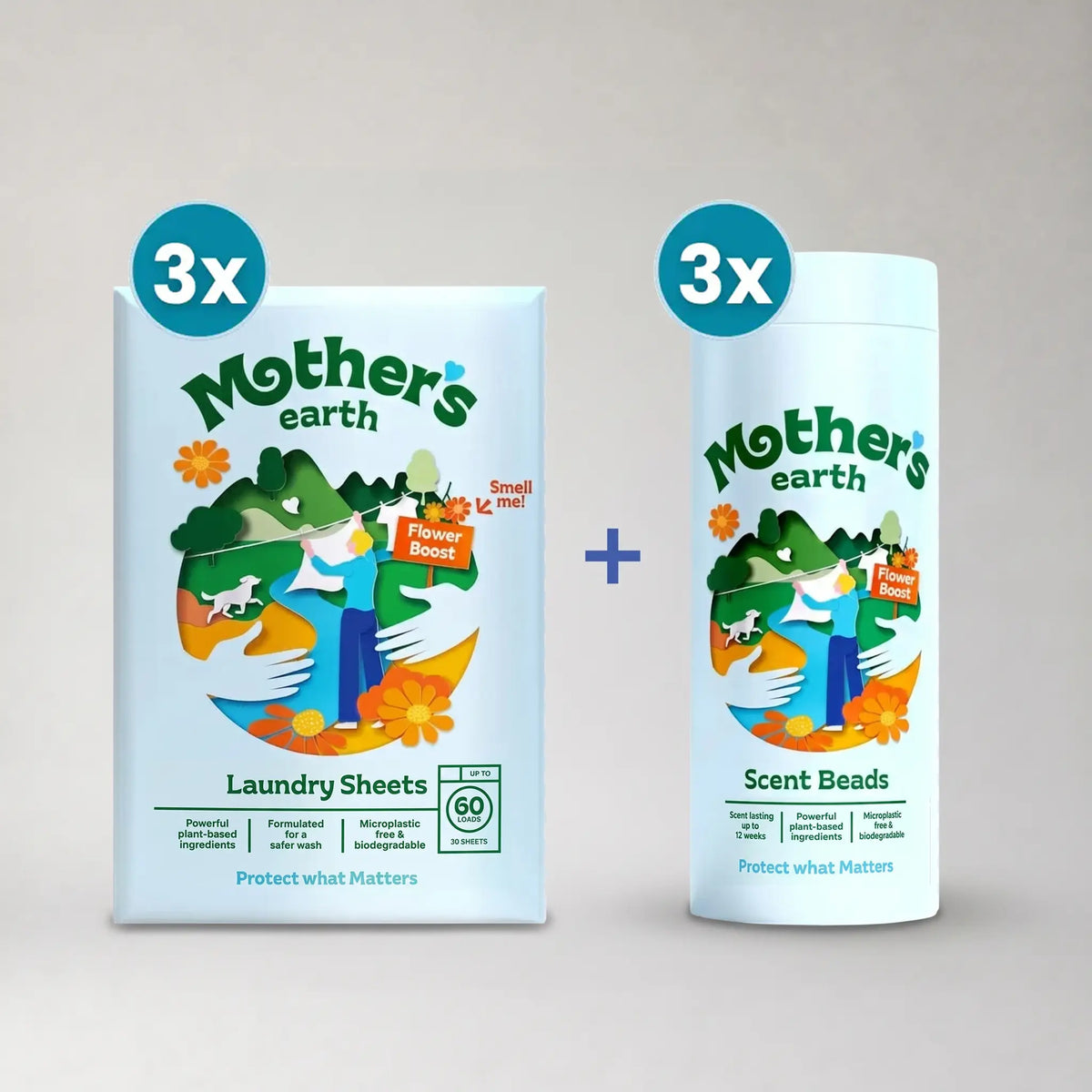 Eco-Friendly Laundry Sheets + Scent Beads Value Bundle Mother's Earth