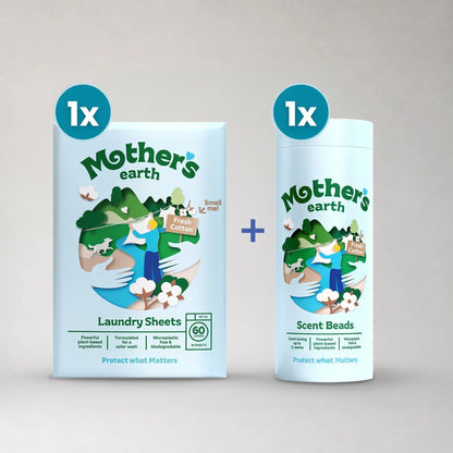 Eco-Friendly Laundry Sheets + Scent Beads Value Bundle Mother's Earth