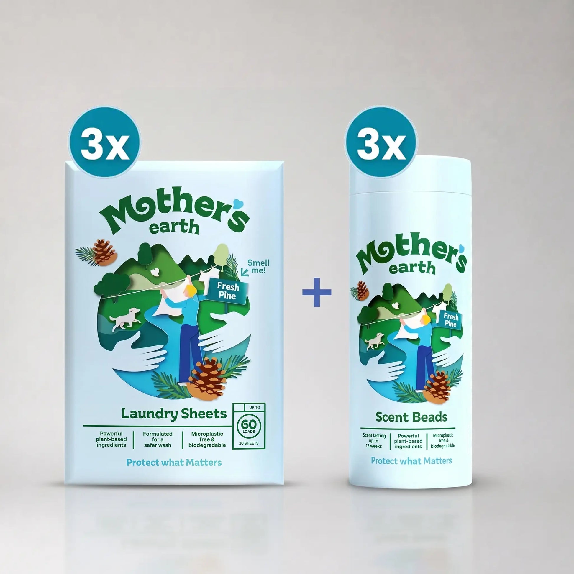 Eco-Friendly Laundry Sheets + Scent Beads Value Bundle Mother's Earth