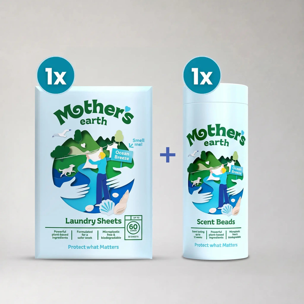 Eco-Friendly Laundry Sheets + Scent Beads Value Bundle Mother's Earth