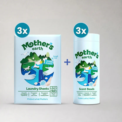 Eco-Friendly Laundry Sheets + Scent Beads Value Bundle Mother's Earth