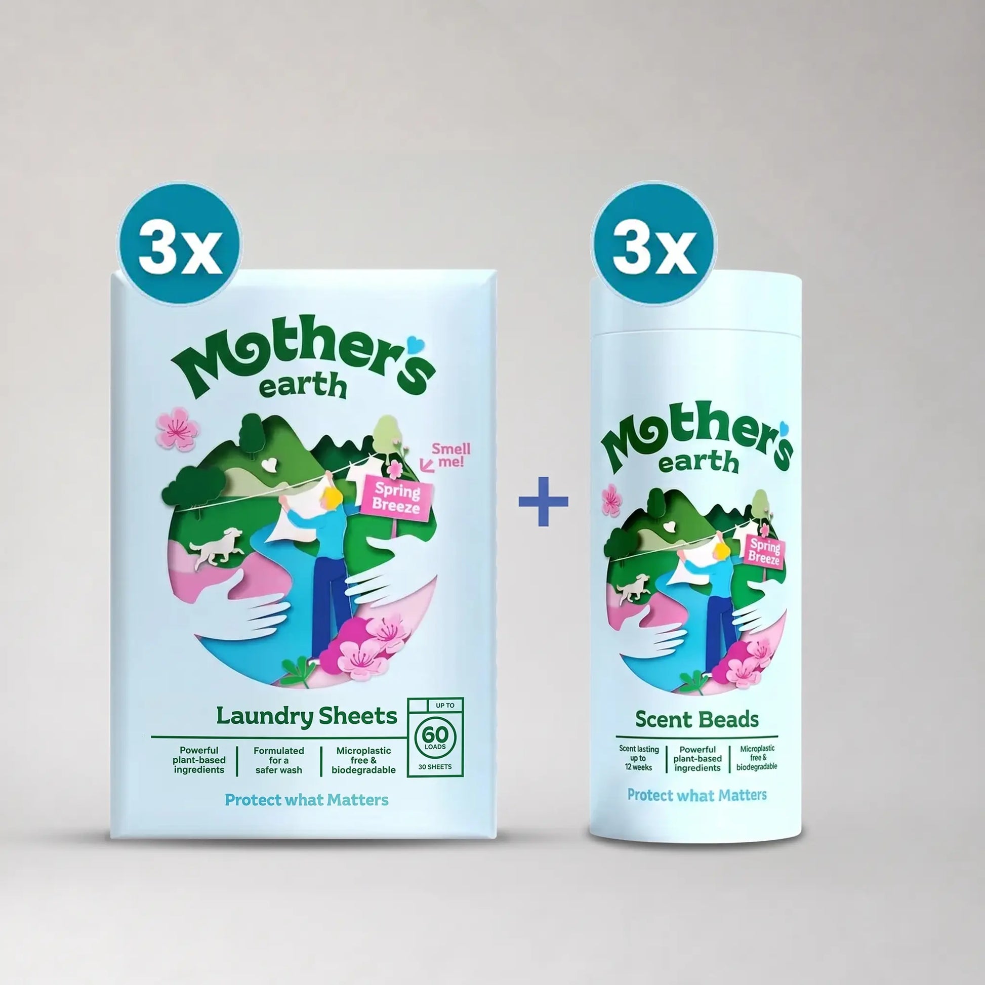 Eco-Friendly Laundry Sheets + Scent Beads Value Bundle Mother's Earth