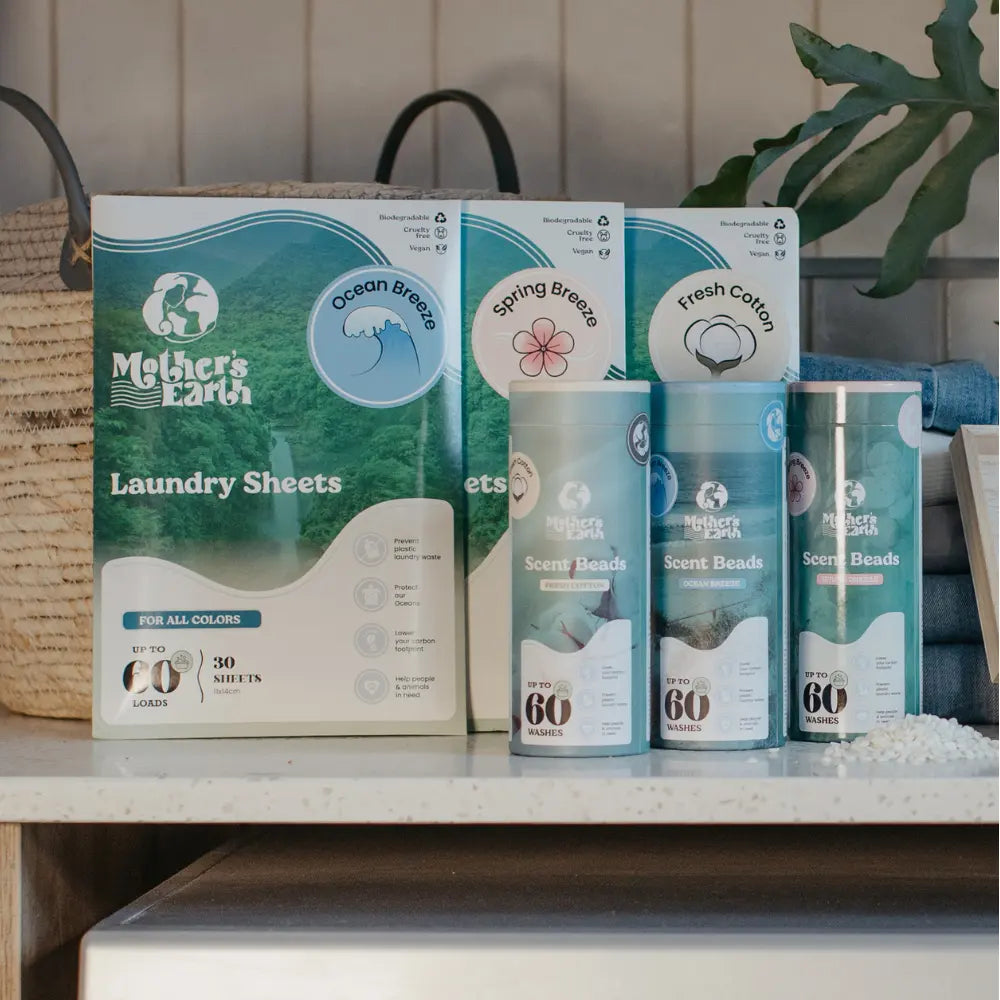 Eco-Friendly Laundry Sheets + Scent Beads Value Bundle Mother's Earth
