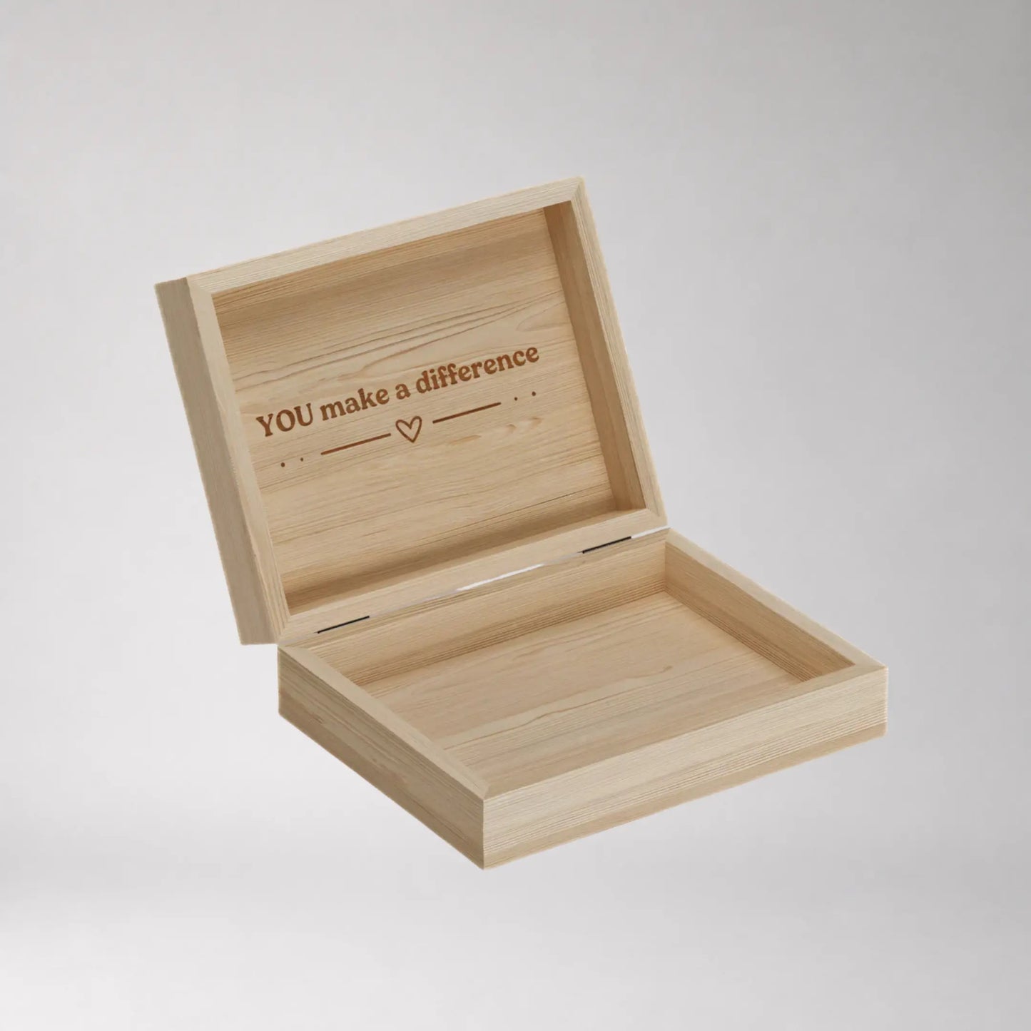 Wooden 'Make A Difference' Storage Box Mother's Earth Worldwide