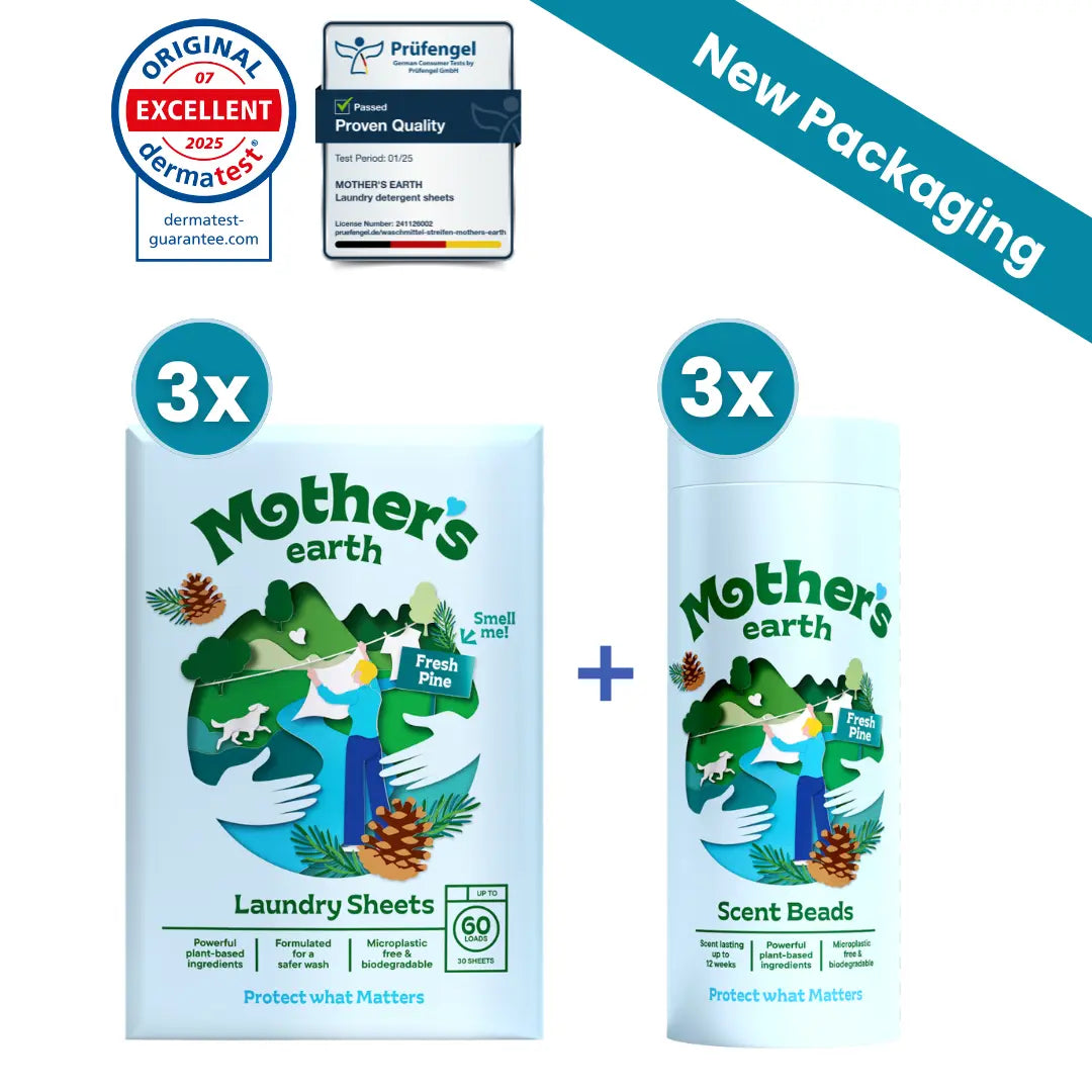 Eco-Friendly Laundry Sheets + Scent Beads Value Bundle Mother's Earth