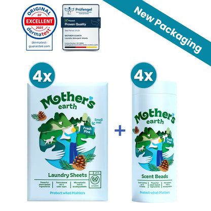Eco-Friendly Laundry Sheets + Scent Beads Mother's Earth