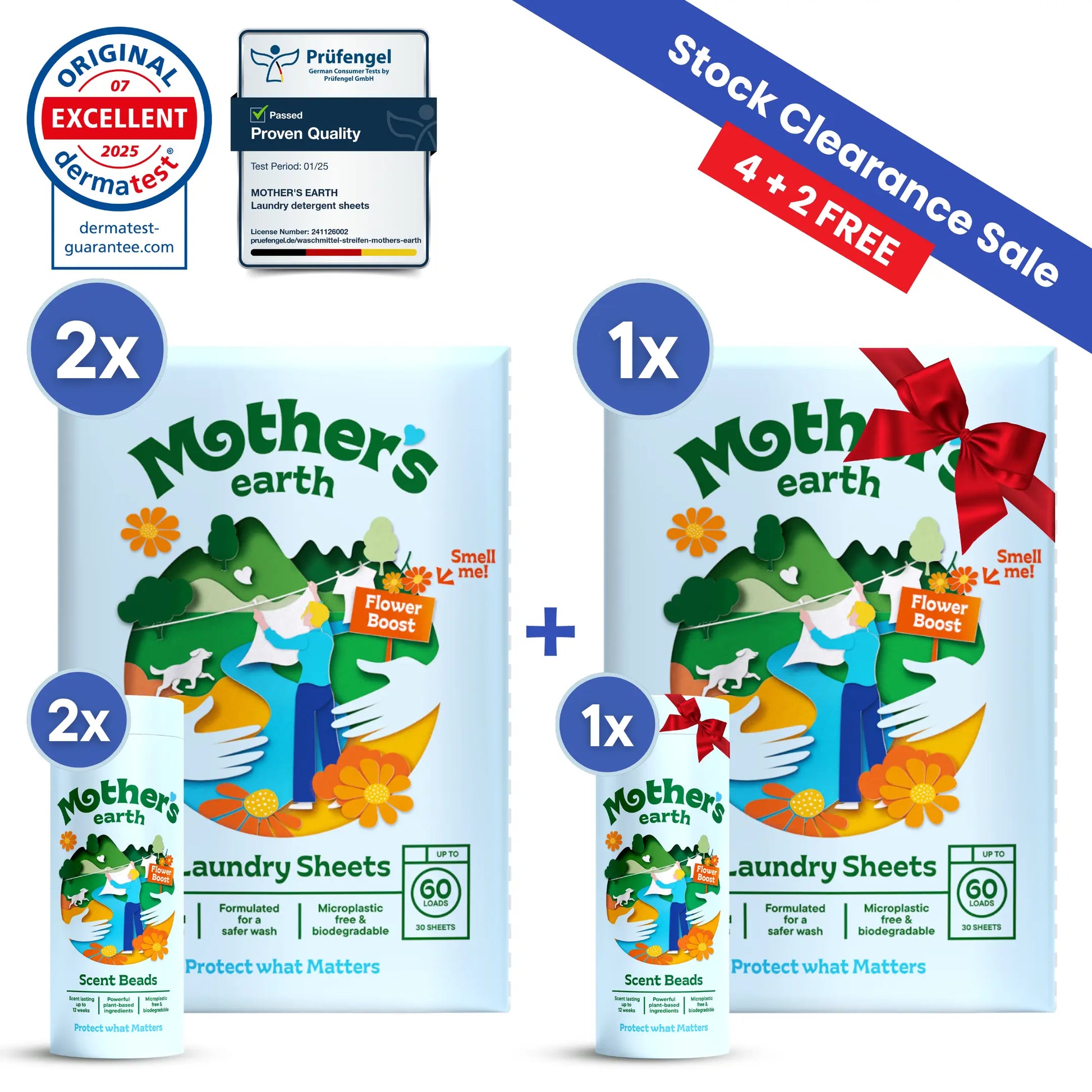 Eco-Friendly Laundry Sheets + Scent Beads Mother's Earth