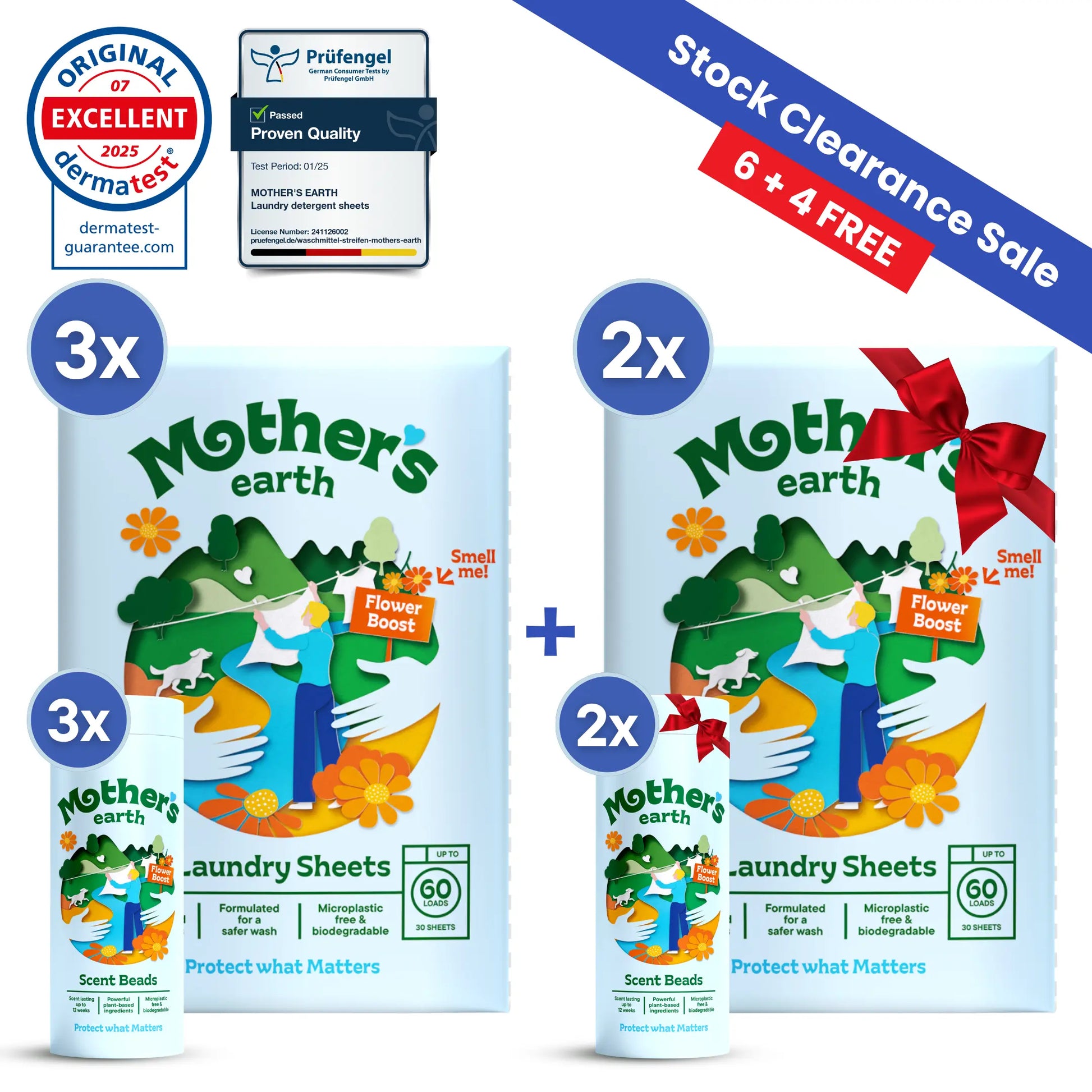 Eco-Friendly Laundry Sheets + Scent Beads Mother's Earth