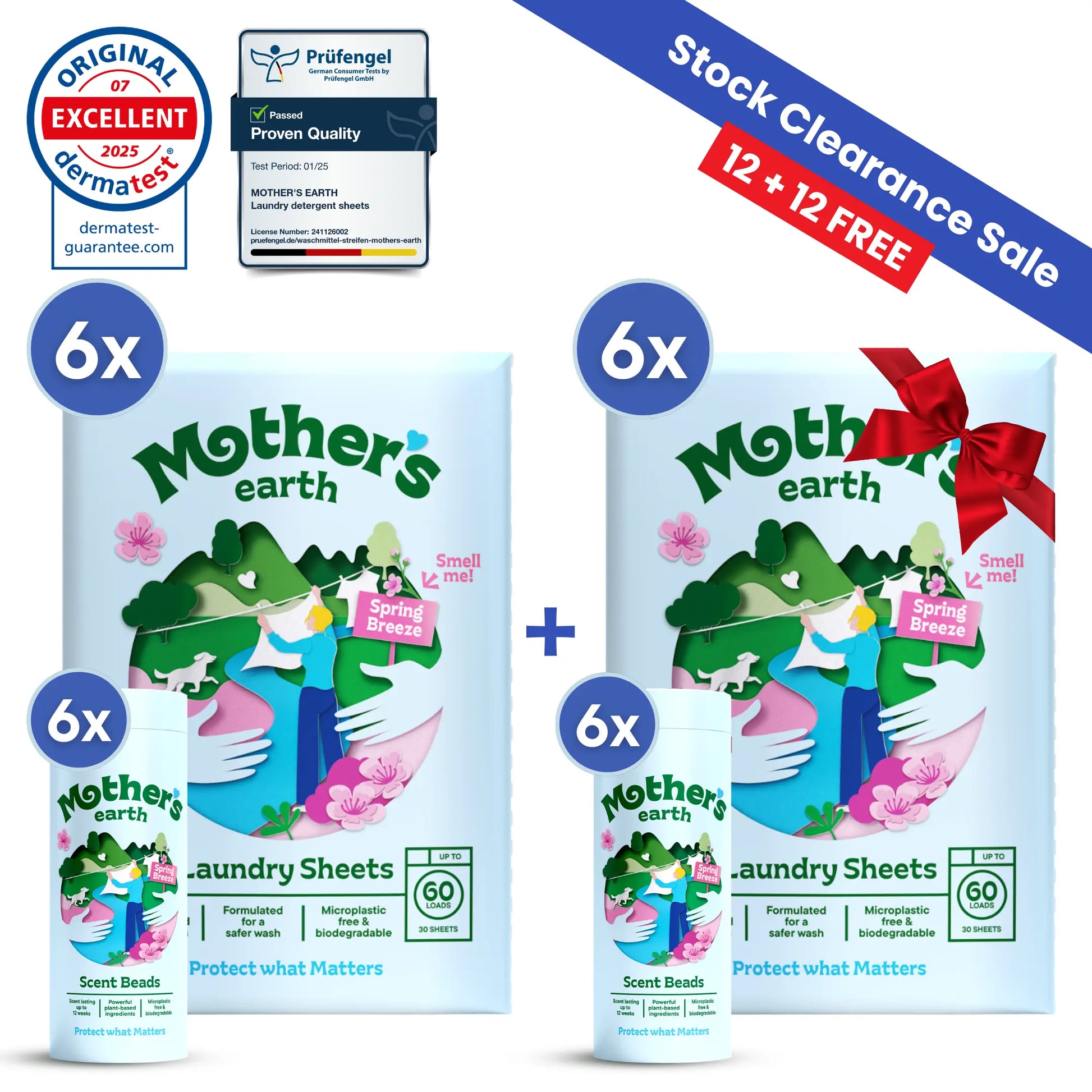 Eco-Friendly Laundry Sheets + Scent Beads Mother's Earth