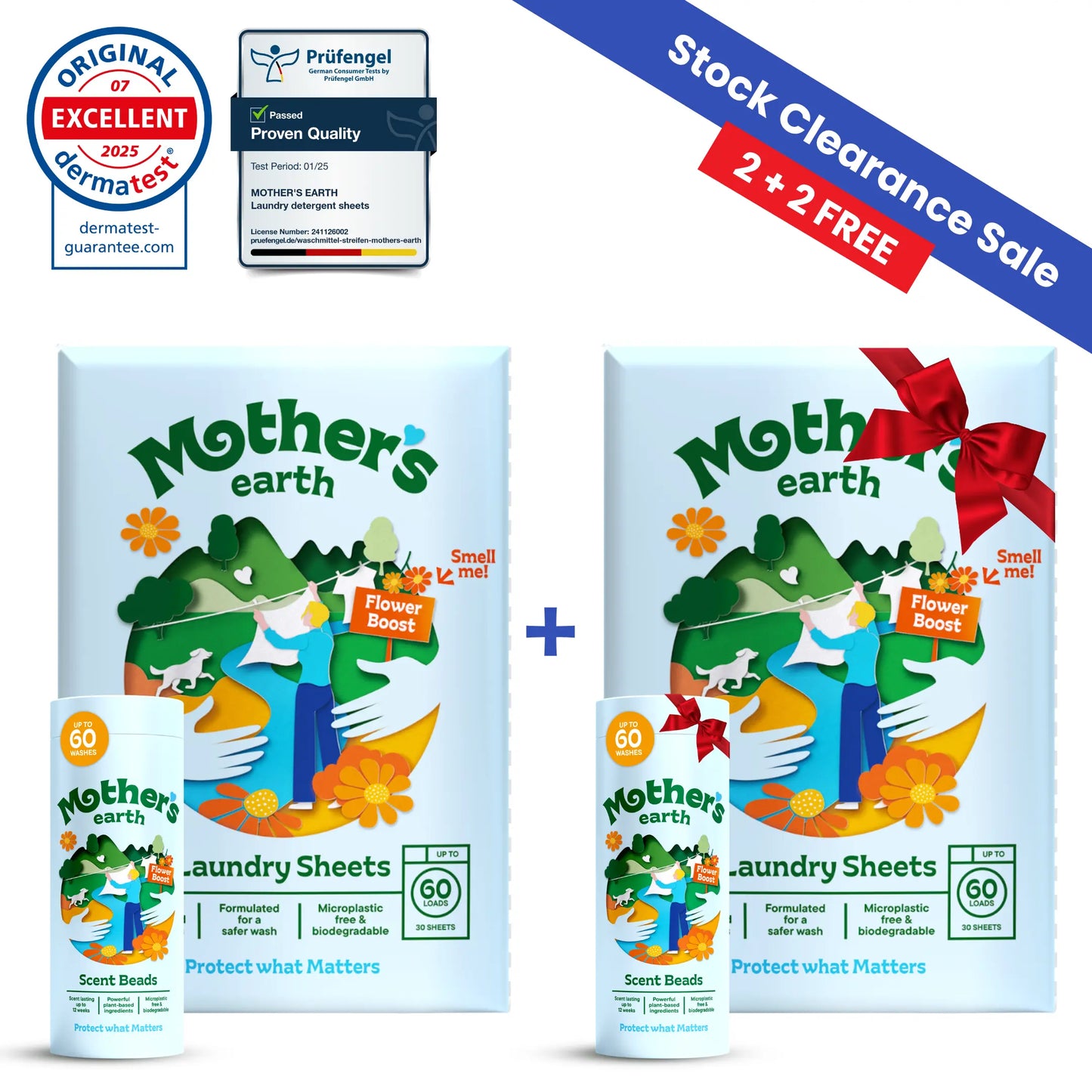 Eco-Friendly Laundry Sheets + Scent Beads Mother's Earth