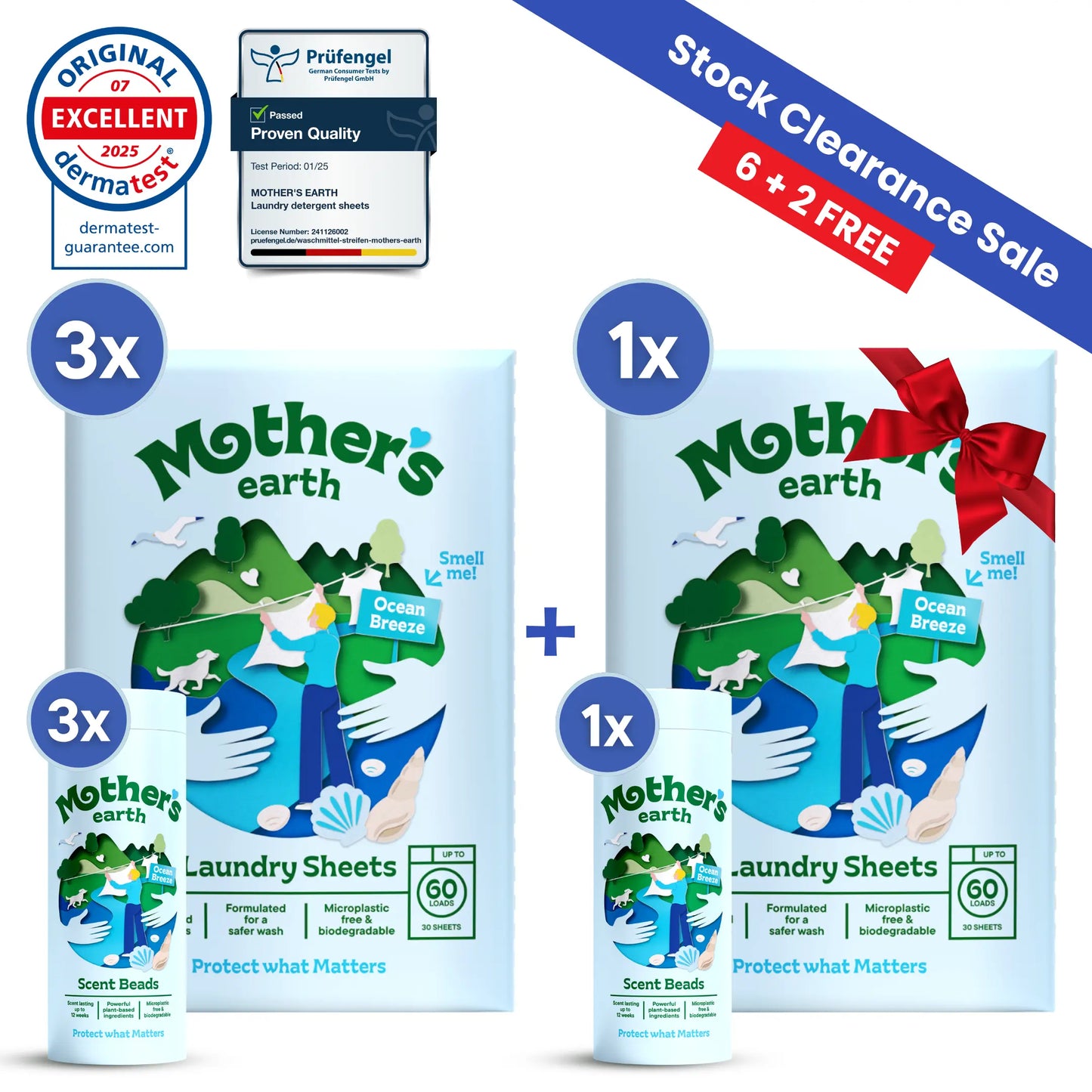 Eco-Friendly Laundry Sheets + Scent Beads Mother's Earth