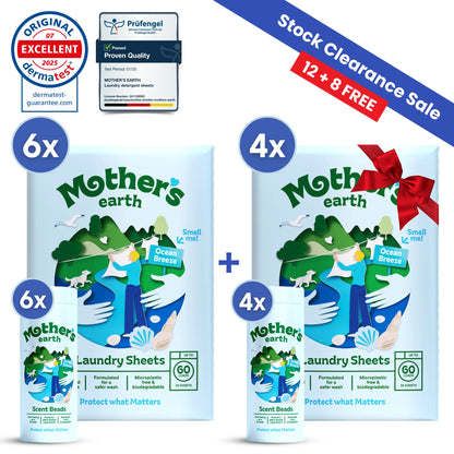 Eco-Friendly Laundry Sheets + Scent Beads Mother's Earth