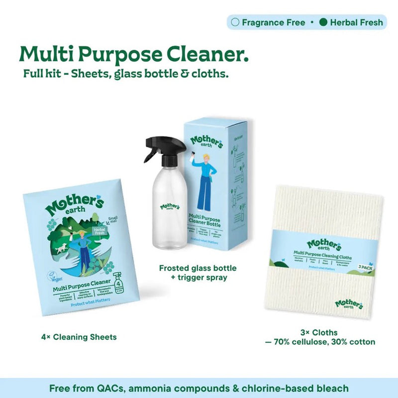Multi Purpose Cleaner sheet pack with four sheets