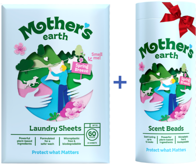 Eco-Friendly Laundry Sheets + Scent Beads Mother's Earth