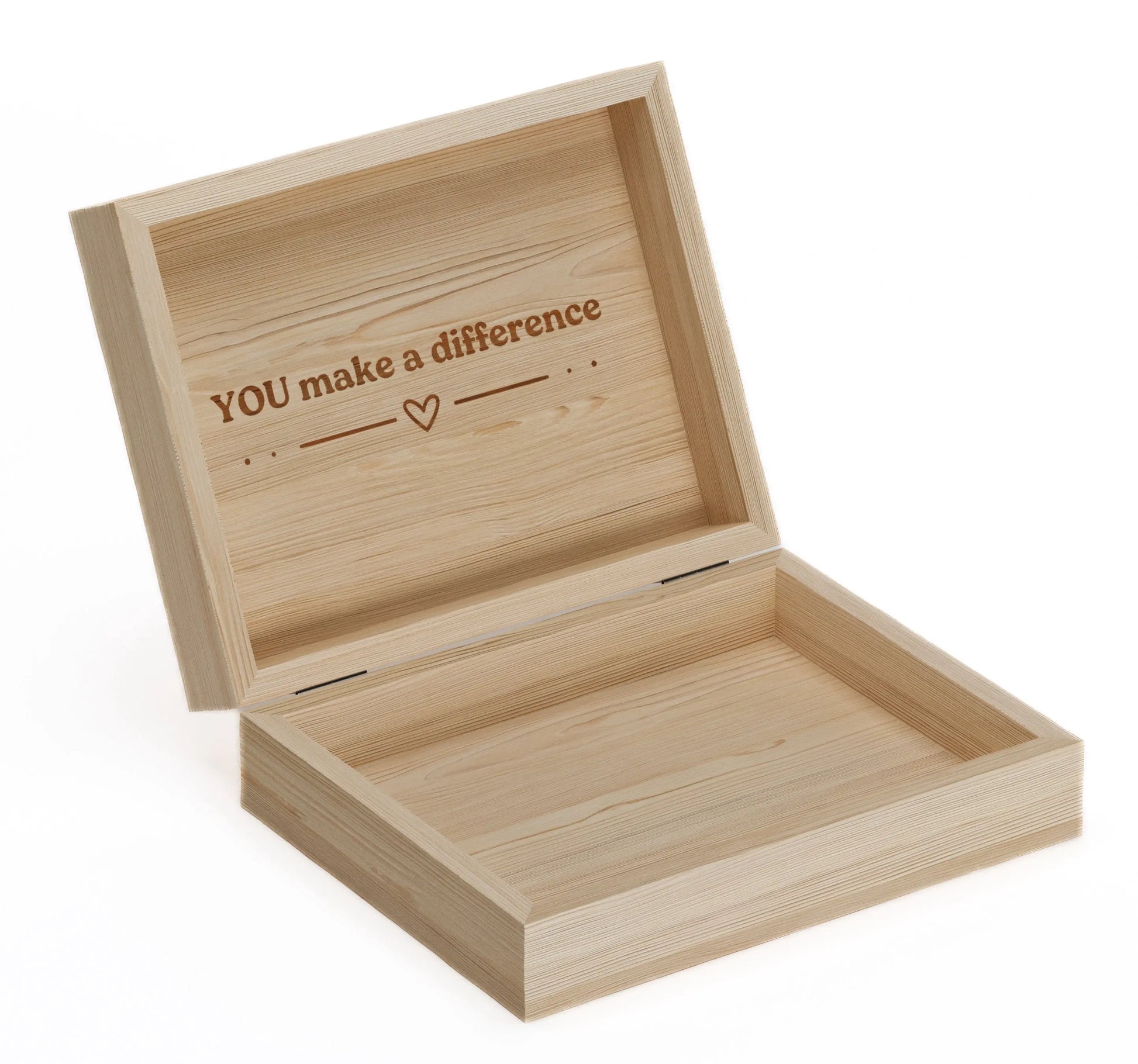 Wooden 'Make A Difference' Storage Box Mother's Earth Worldwide