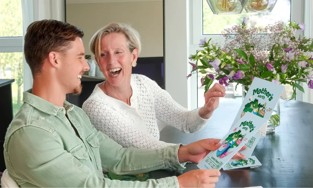 Mother and son sharing their mission